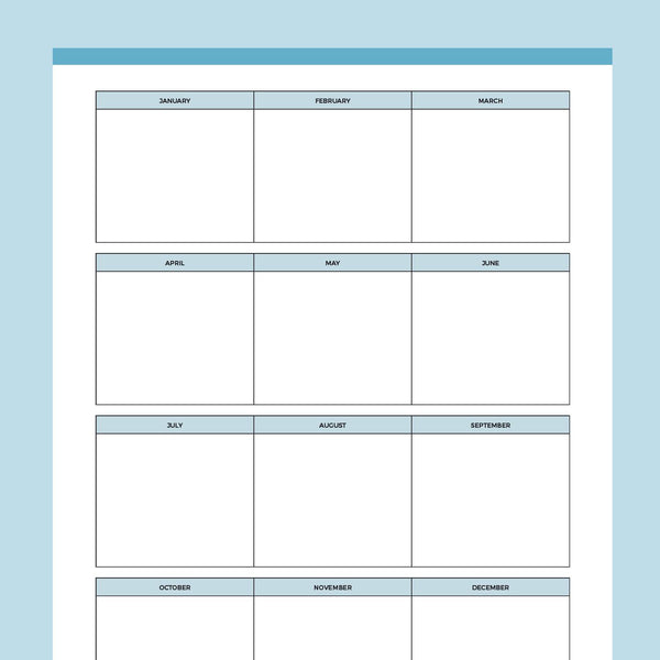 Printable Year At A Glance Calendar Plan Print Land Year At A Glance Calendar 2025 Free Printable Pdf