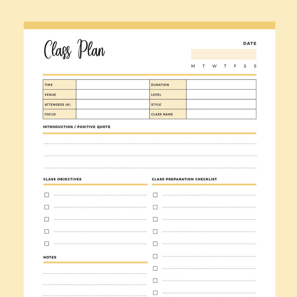 Printable Yoga Class Planner | Instant Download PDF | A4 and US Letter – Plan Print Land printable-yoga-class-planner-instant-download-pdf-a4-and-us-letter-plan-print-land