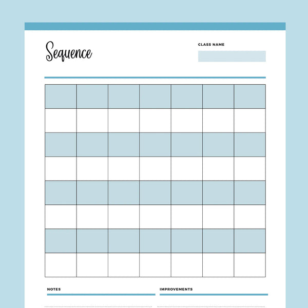 Printable Yoga Sequencing Planner, Yoga Sequence Pages, Yoga Sequence  Template, Yoga Class Plan, Yoga Teacher Planner, US Letter and A4 