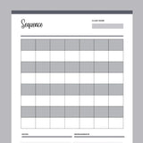 Printable Yoga Sequencing Planner - Grey