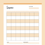 Printable Yoga Sequencing Planner - Orange