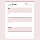 Printable Yoga Sequencing Planner - Page 4