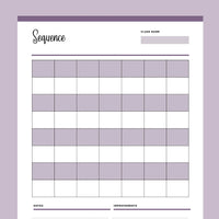 Printable Yoga Sequencing Planner - Purple