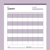 Printable Yoga Sequencing Planner - Purple