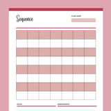 Printable Yoga Sequencing Planner - Red