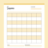 Printable Yoga Sequencing Planner - Yellow