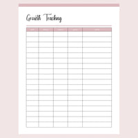Puppy Growth Tracker Printable