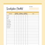 Puppy Socialisation Checklist Printable - Yellow