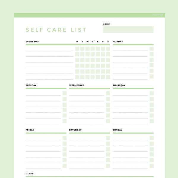 Self Care Checklist Editable | Instant Download Fillable PDF | A4 and US Letter – Plan Print Land self-care-checklist-editable-instant-download-fillable-pdf-a4-and-us-letter-plan-print-land