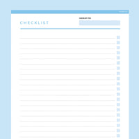 Simple Checklist Editable - Dark Blue