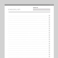 Simple Checklist Editable - Grey