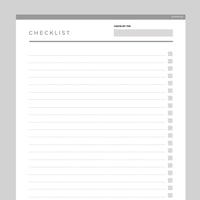 Printable A4 Check List.pdf Simple Checklist Editable | Instant Download Fillable PDF | A4 and US ...