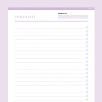 My Simpe Checklist Simple Checklist Editable | Instant Download Fillable PDF | A4 and US ...