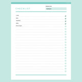My Simpe Checklist Simple Checklist Editable | Instant Download Fillable PDF | A4 and US ...