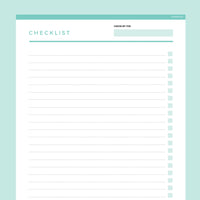 Simple Checklist Editable | Instant Download Fillable PDF | A4 and US ...