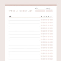 Simple Checklist Template Editable - Brown