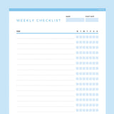 Simple Checklist Template Editable - Dark Blue