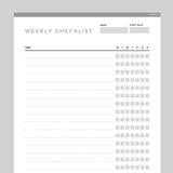 Simple Checklist Template Editable - Grey
