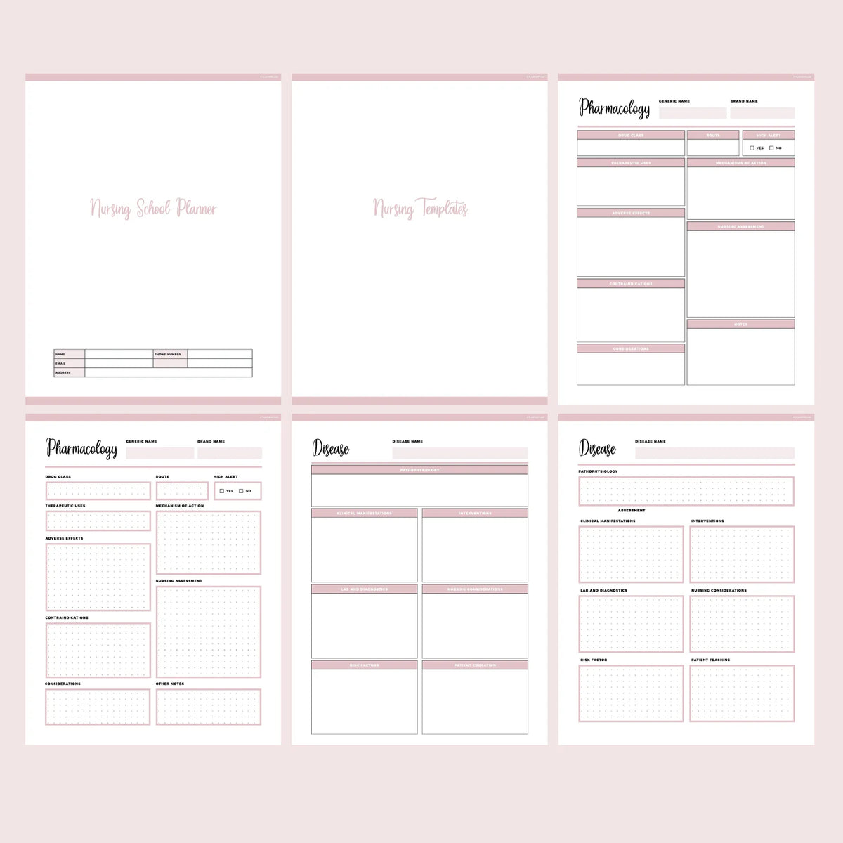 Student Nurse Planner Printable | Instant Download PDF | 59 PAGES ...