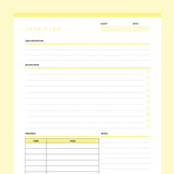 Task Planner Template Editable - Yellow