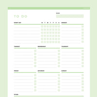 To Do List Template Editable - Green