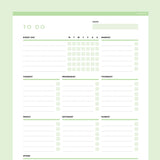 To Do List Template Editable - Green