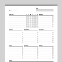 To Do List Template Editable - Grey