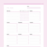 To Do List Template Editable - Pink