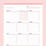To Do List Template Editable - Red