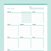 To Do List Template Editable - Teal