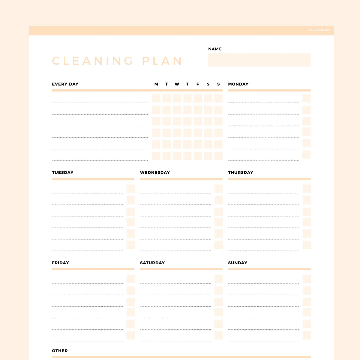 Weekly Cleaning Planner Editable | Instant Download Fillable PDF | A4 ...