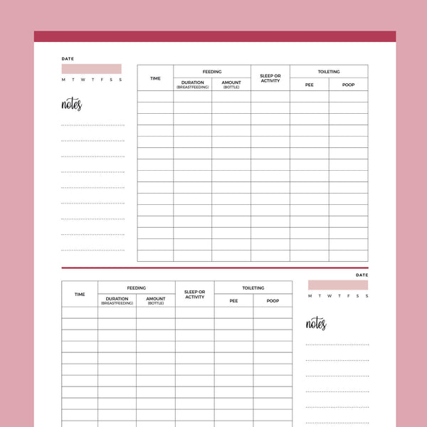 Printable Breastfeeding Log – Plan Print Land printable-breastfeeding-log-plan-print-land