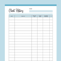 Printable Client Tracker - Blue