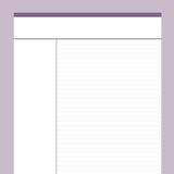 Printable Cornell Notes Template - Purple