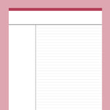 Printable Cornell Notes Template - Red