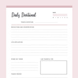 Printable Daily Devotional - Pink