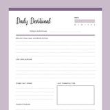 Printable Daily Devotional - Purple