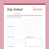 Printable Daily Devotional - Red