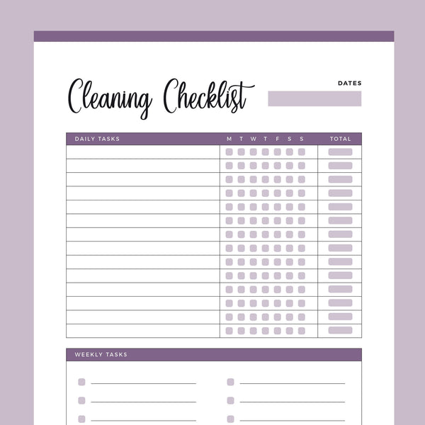 Printable House Cleaning Checklist – Plan Print Land printable-house-cleaning-checklist-plan-print-land