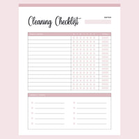 Printable house cleaning checklist