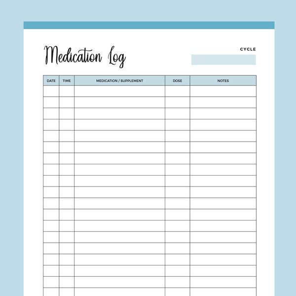 printable-medication-log-plan-print-land for Free Printable Daily Medication Schedule Printable Medication Log – Plan Print Land for Free Printable Daily Medication Schedule