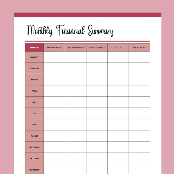 Printable Monthly Financial Summary – Plan Print Land printable-monthly-financial-summary-plan-print-land