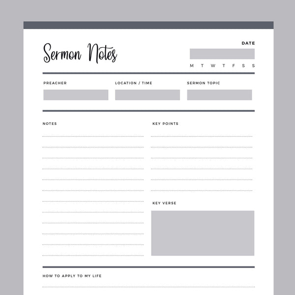 Printable Sermon Notes | Instant Download PDF | A4 & US Letter – Plan Print Land printable-sermon-notes-instant-download-pdf-a4-us-letter-plan-print-land